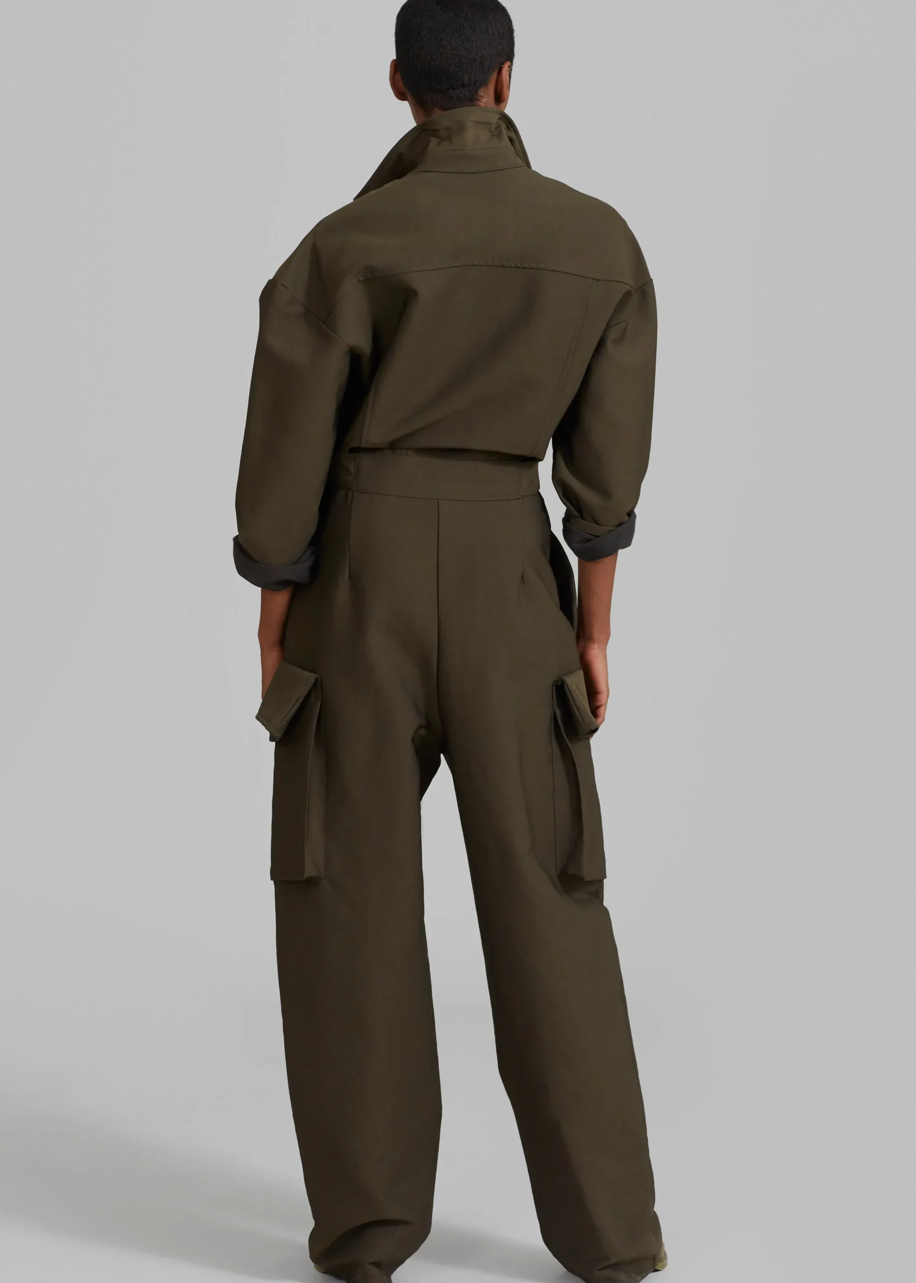 The Frankie Shop Linda Jumpsuit Olive Best