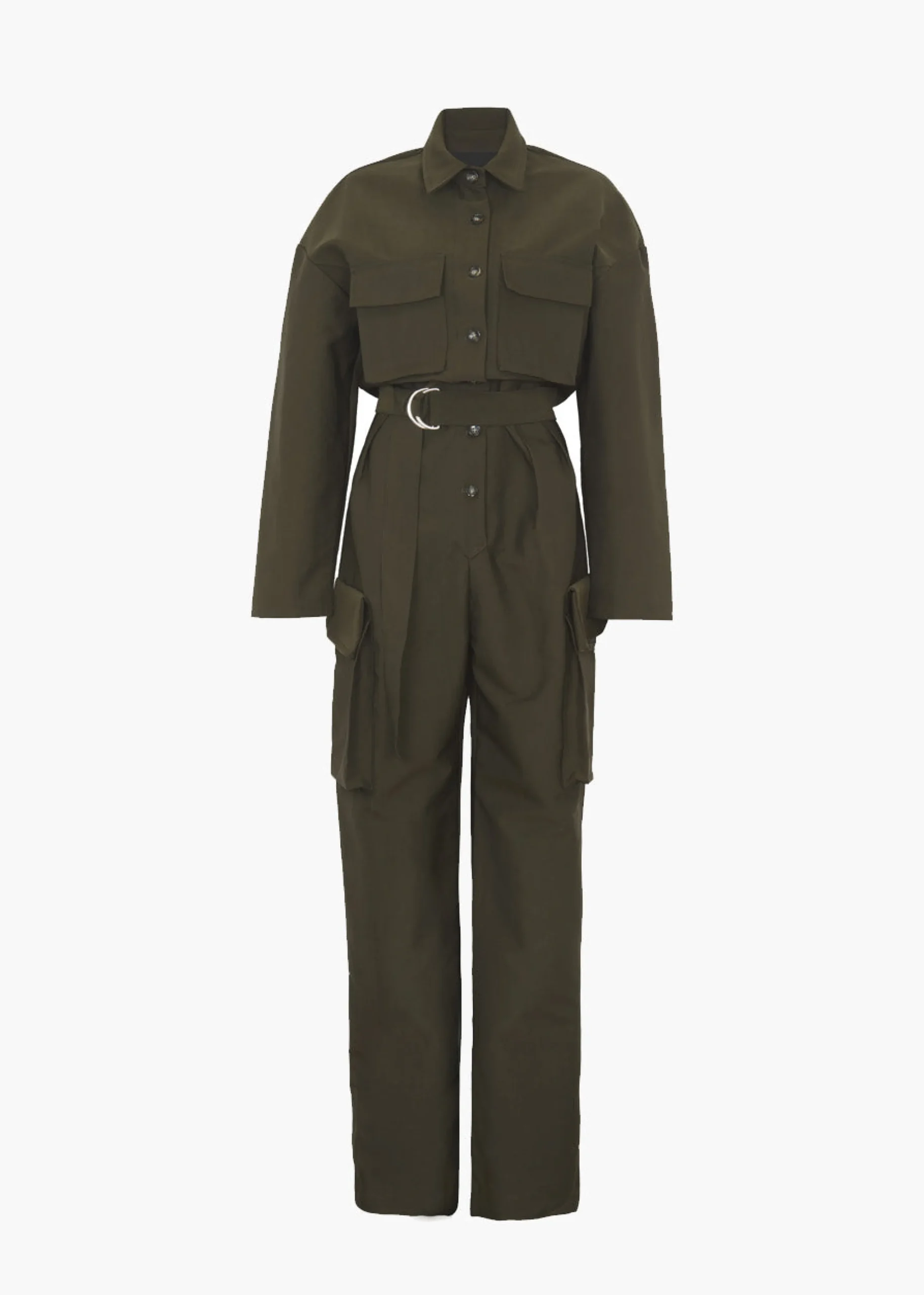 The Frankie Shop Linda Jumpsuit Olive Best