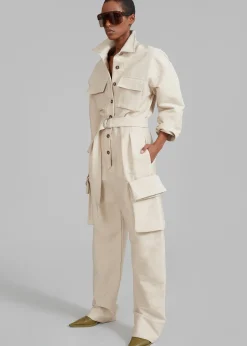 The Frankie Shop Linda Jumpsuit Beige