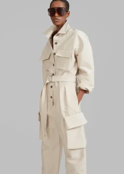The Frankie Shop Linda Jumpsuit Beige