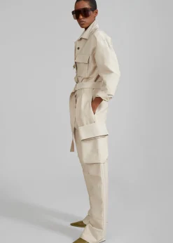 The Frankie Shop Linda Jumpsuit Beige