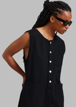 The Frankie Shop Liv Denim Jumpsuit Black Outlet