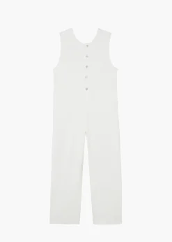 The Frankie Shop Liv Denim Jumpsuit White Best