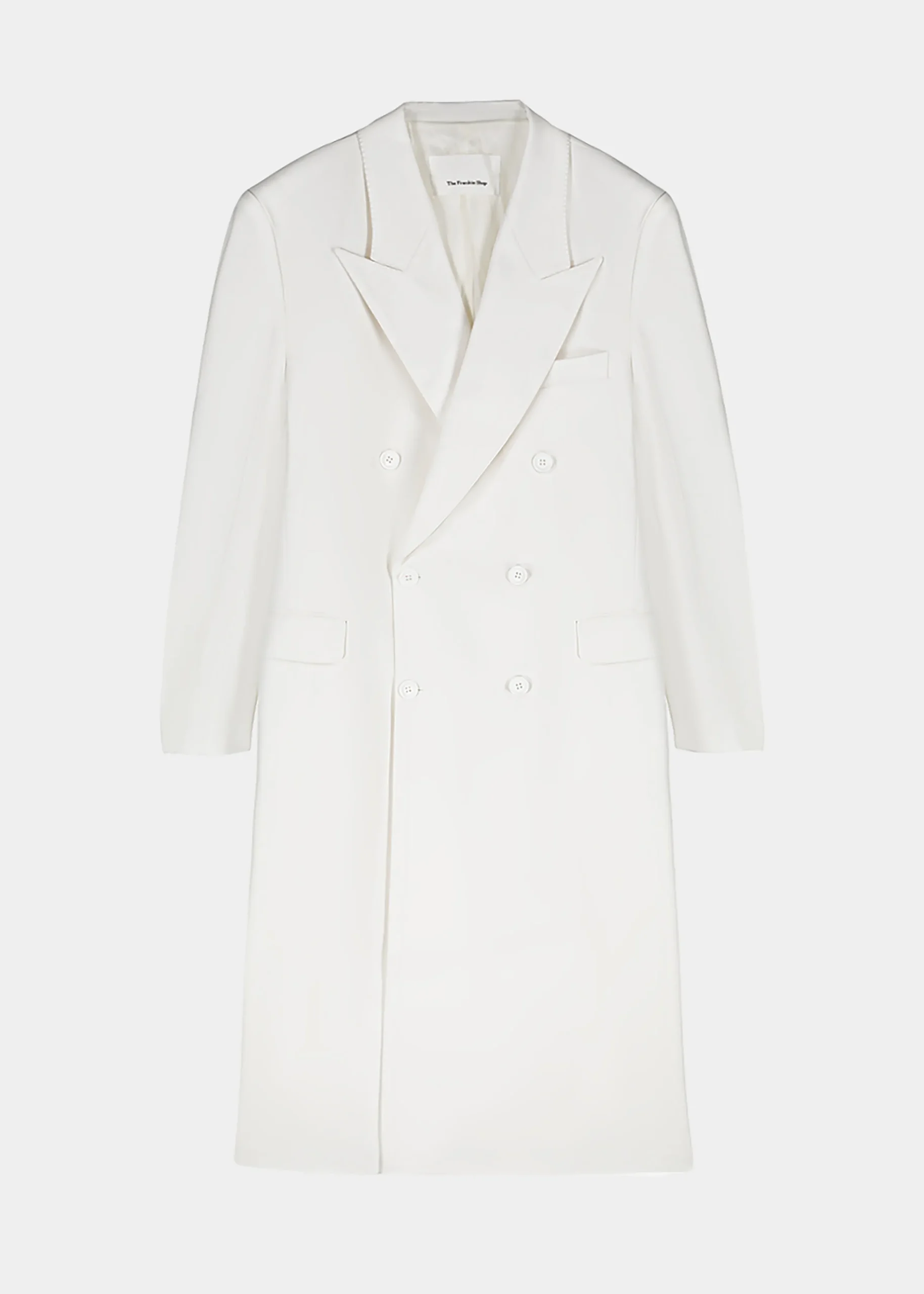 The Frankie Shop London Double Breasted Coat White Discount