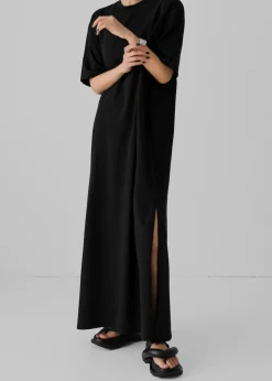 The Frankie Shop Lou Oversized Tee Dress Black Best