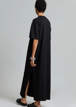 The Frankie Shop Lou Oversized Tee Dress Black Best