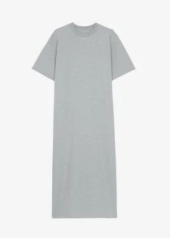 The Frankie Shop Lou Oversized Tee Dress Heather Grey Discount