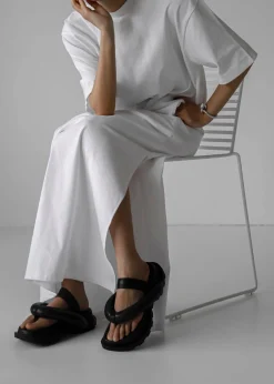 The Frankie Shop Lou Oversized Tee Dress Optic White