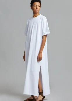 The Frankie Shop Lou Oversized Tee Dress Optic White