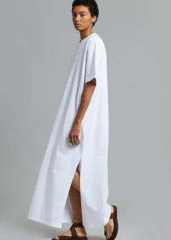 The Frankie Shop Lou Oversized Tee Dress Optic White