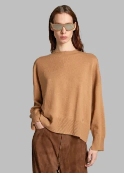 The Frankie Shop Loulou Studio Anaa Cashmere Sweater Camel Sale