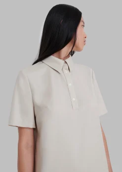 The Frankie Shop Loulou Studio Bira Polo Shirt Dress Beige Hot