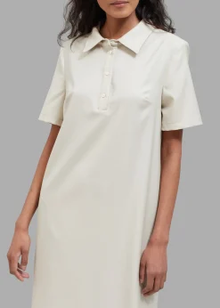 The Frankie Shop Loulou Studio Bira Polo Shirt Dress Beige Hot