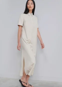 The Frankie Shop Loulou Studio Bira Polo Shirt Dress Beige Hot