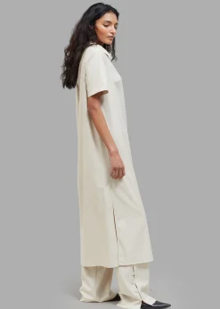 The Frankie Shop Loulou Studio Bira Polo Shirt Dress Beige Hot