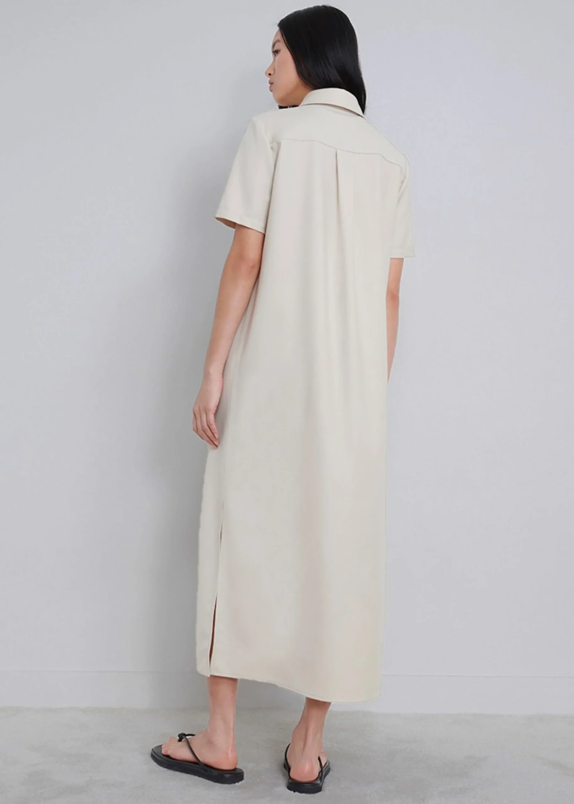 The Frankie Shop Loulou Studio Bira Polo Shirt Dress Beige Hot