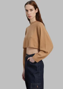 The Frankie Shop Loulou Studio Bocas Cashmere Sweater Camel Outlet