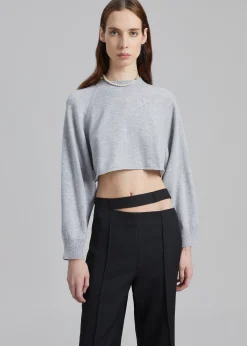 The Frankie Shop Loulou Studio Bocas Cashmere Sweater Grey Melange Online