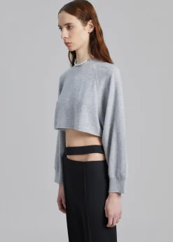 The Frankie Shop Loulou Studio Bocas Cashmere Sweater Grey Melange Online