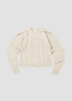 The Frankie Shop Low Classic Cable Top Beige New