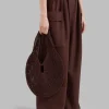 The Frankie Shop Low Classic Crochet Hobo Bag Brown Online
