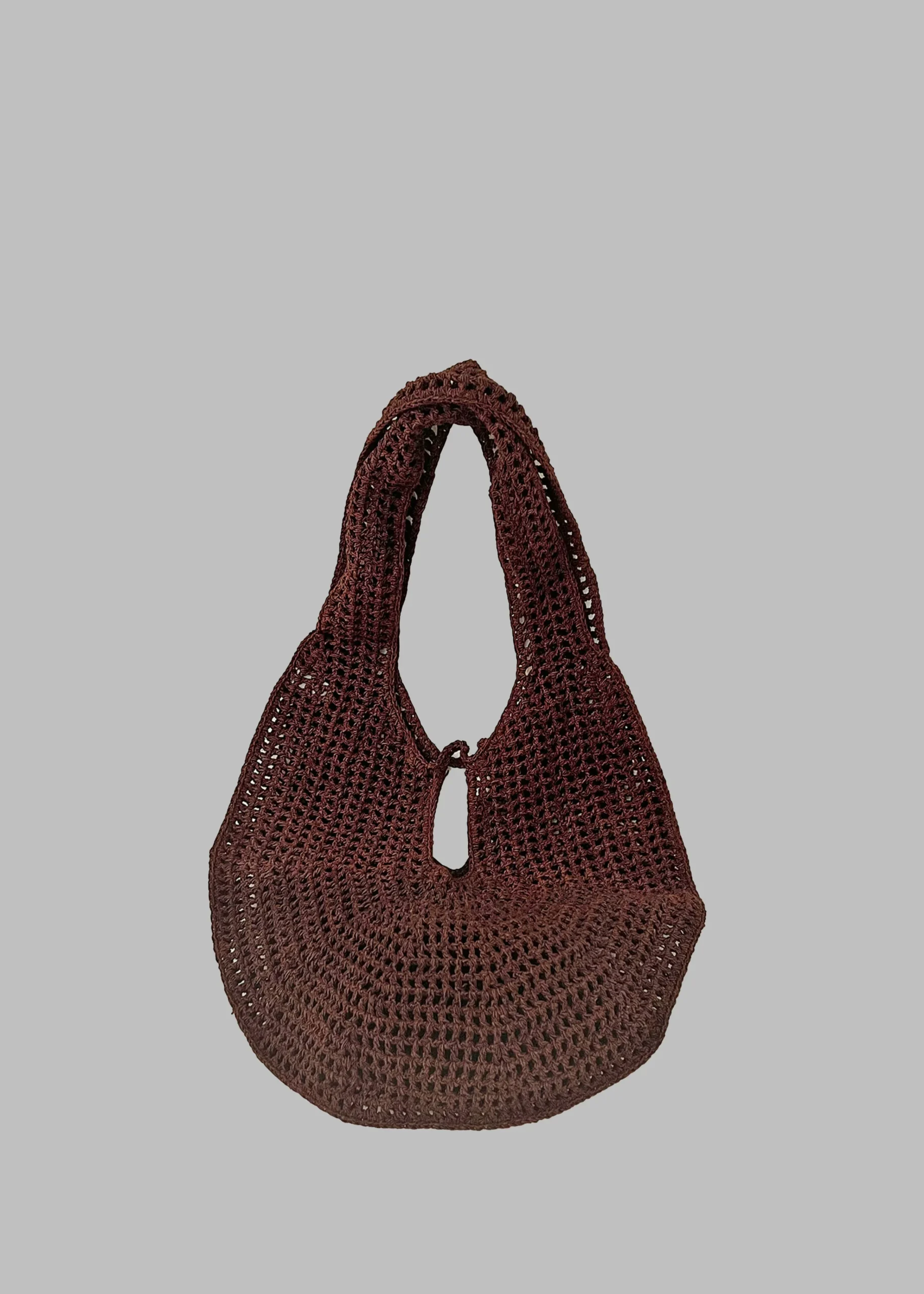 The Frankie Shop Low Classic Crochet Hobo Bag Brown Online