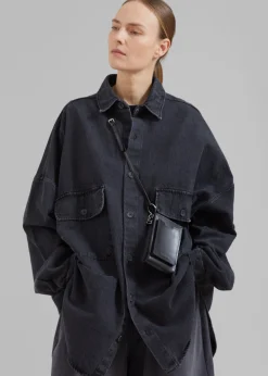 The Frankie Shop Low Classic Key-Ring Bag Black Clearance