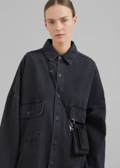 The Frankie Shop Low Classic Key-Ring Bag Black Clearance