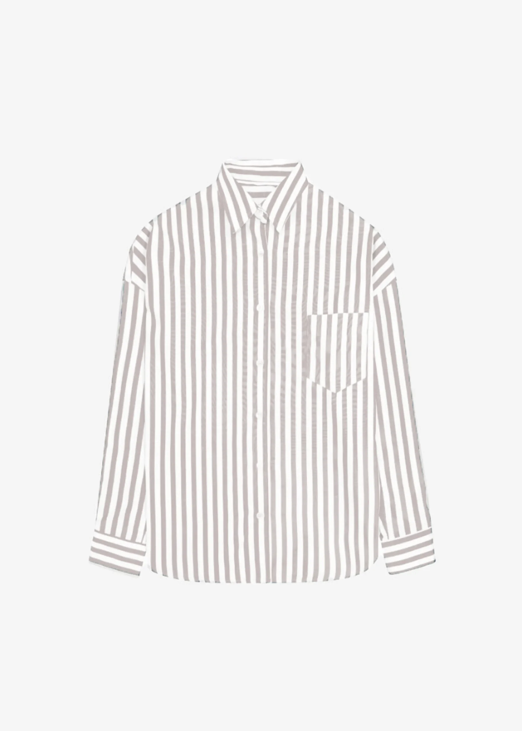 The Frankie Shop Lui Stripe Shirt Sand