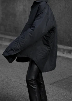 The Frankie Shop Maine Padded Shirt Jacket Black Best