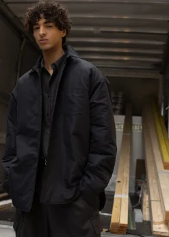 The Frankie Shop Maine Padded Shirt Jacket Black Best