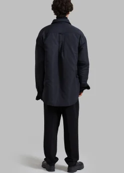 The Frankie Shop Maine Padded Shirt Jacket Black Best