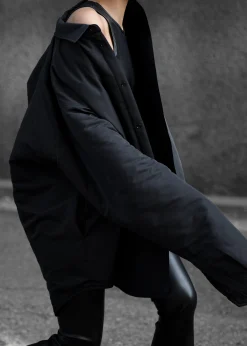 The Frankie Shop Maine Padded Shirt Jacket Black Best