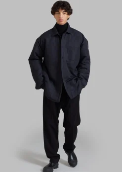 The Frankie Shop Maine Padded Shirt Jacket Black Best