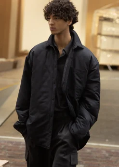 The Frankie Shop Maine Padded Shirt Jacket Black Best