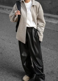 The Frankie Shop Maine Padded Shirt Jacket Beige Outlet