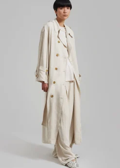 The Frankie Shop Malene Birger Alanise Trench Undyed