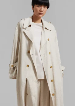 The Frankie Shop Malene Birger Alanise Trench Undyed