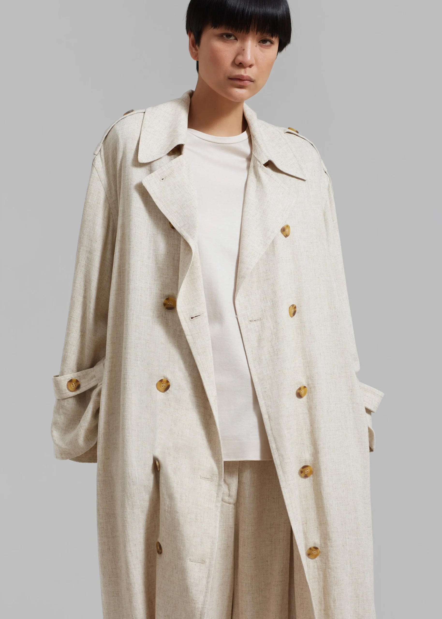 The Frankie Shop Malene Birger Alanise Trench Undyed