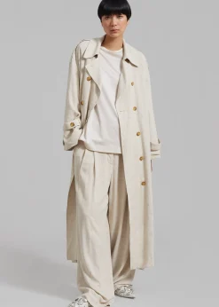 The Frankie Shop Malene Birger Alanise Trench Undyed