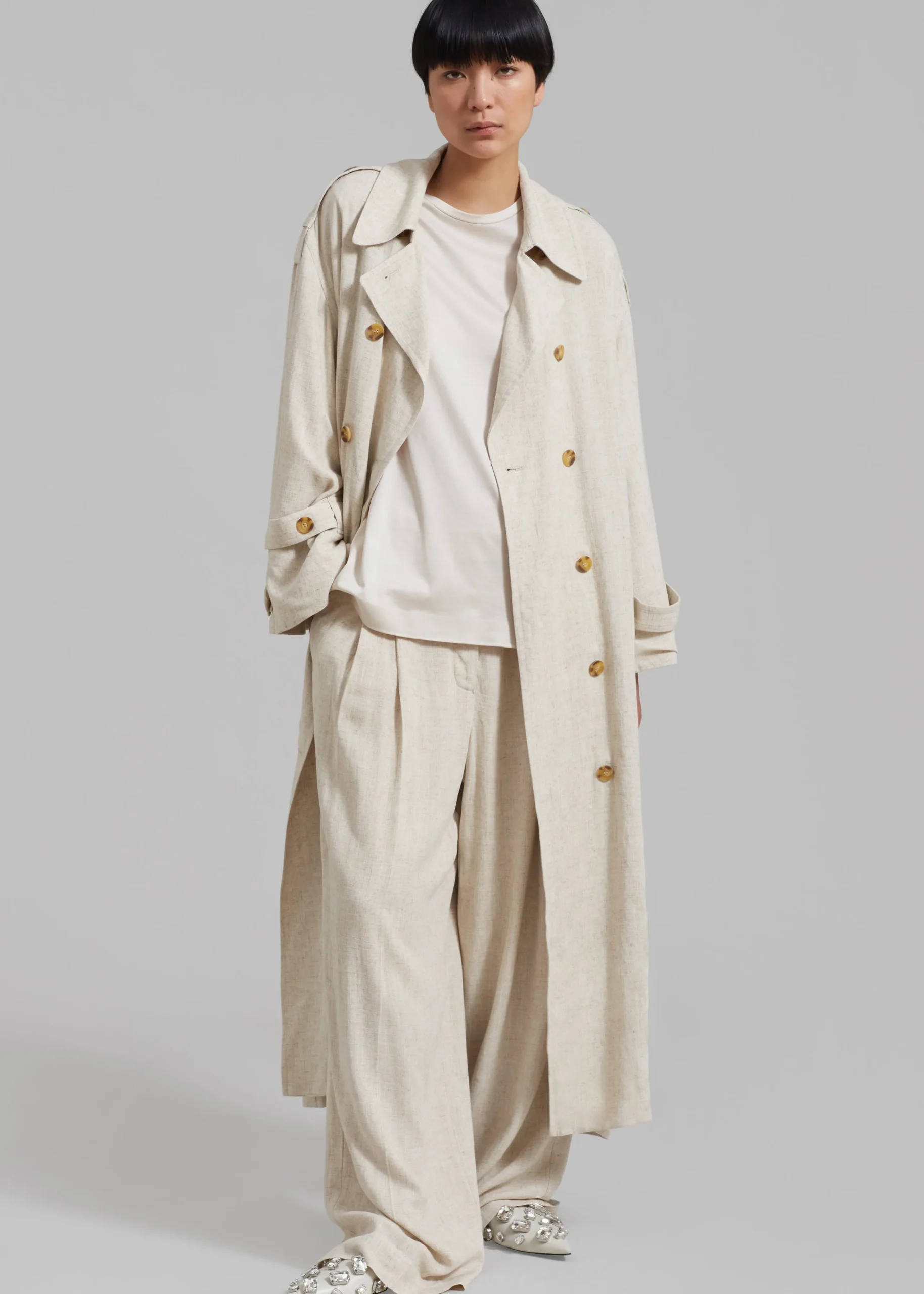 The Frankie Shop Malene Birger Alanise Trench Undyed