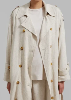 The Frankie Shop Malene Birger Alanise Trench Undyed