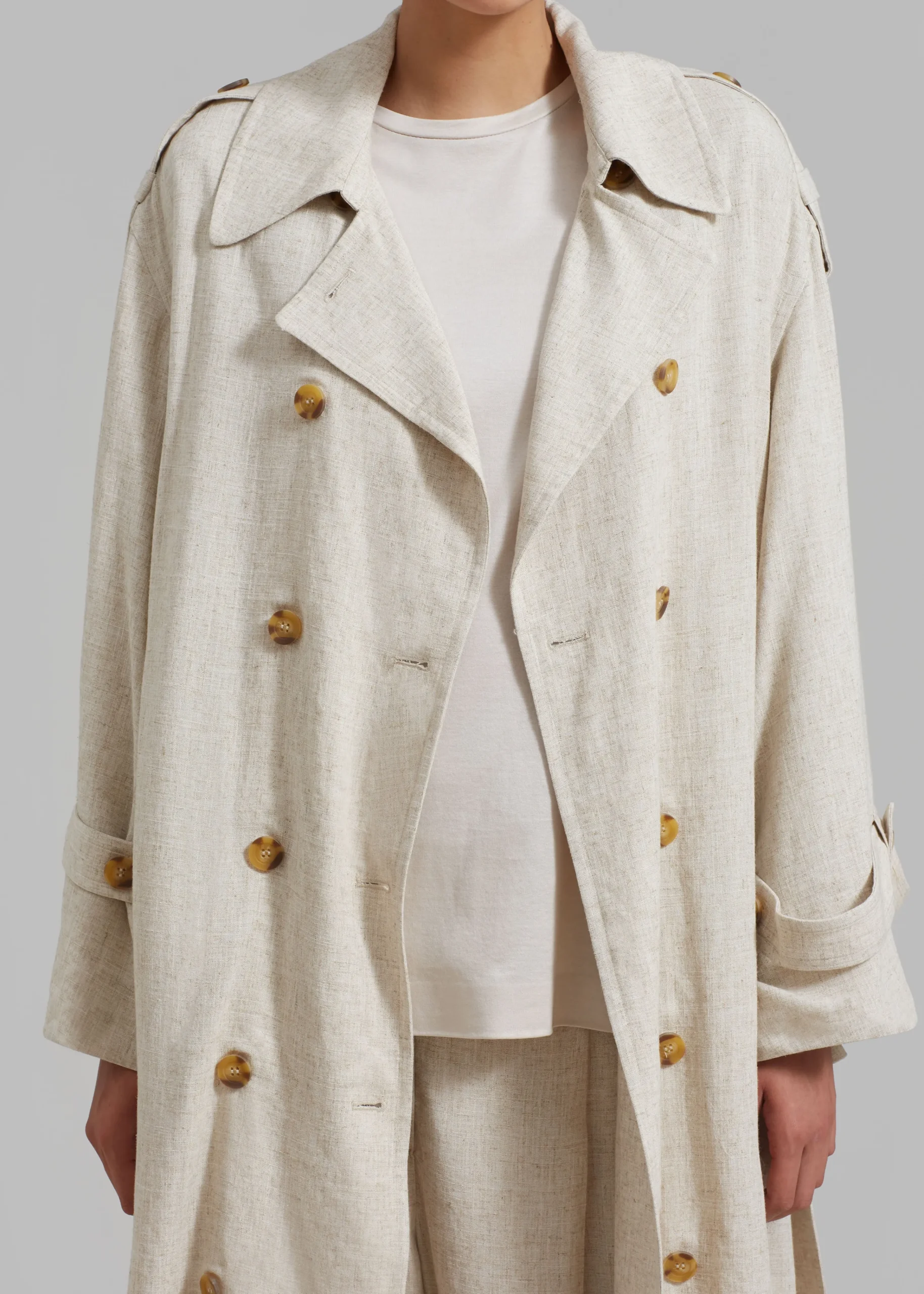 The Frankie Shop Malene Birger Alanise Trench Undyed