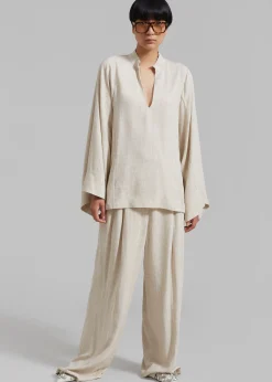 The Frankie Shop Malene Birger Lomaria Blouse Undyed Discount