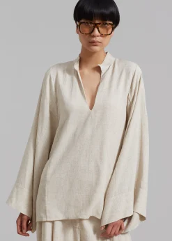 The Frankie Shop Malene Birger Lomaria Blouse Undyed Discount