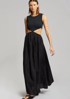 The Frankie Shop Mara Cut Out Maxi Dress Black Sale