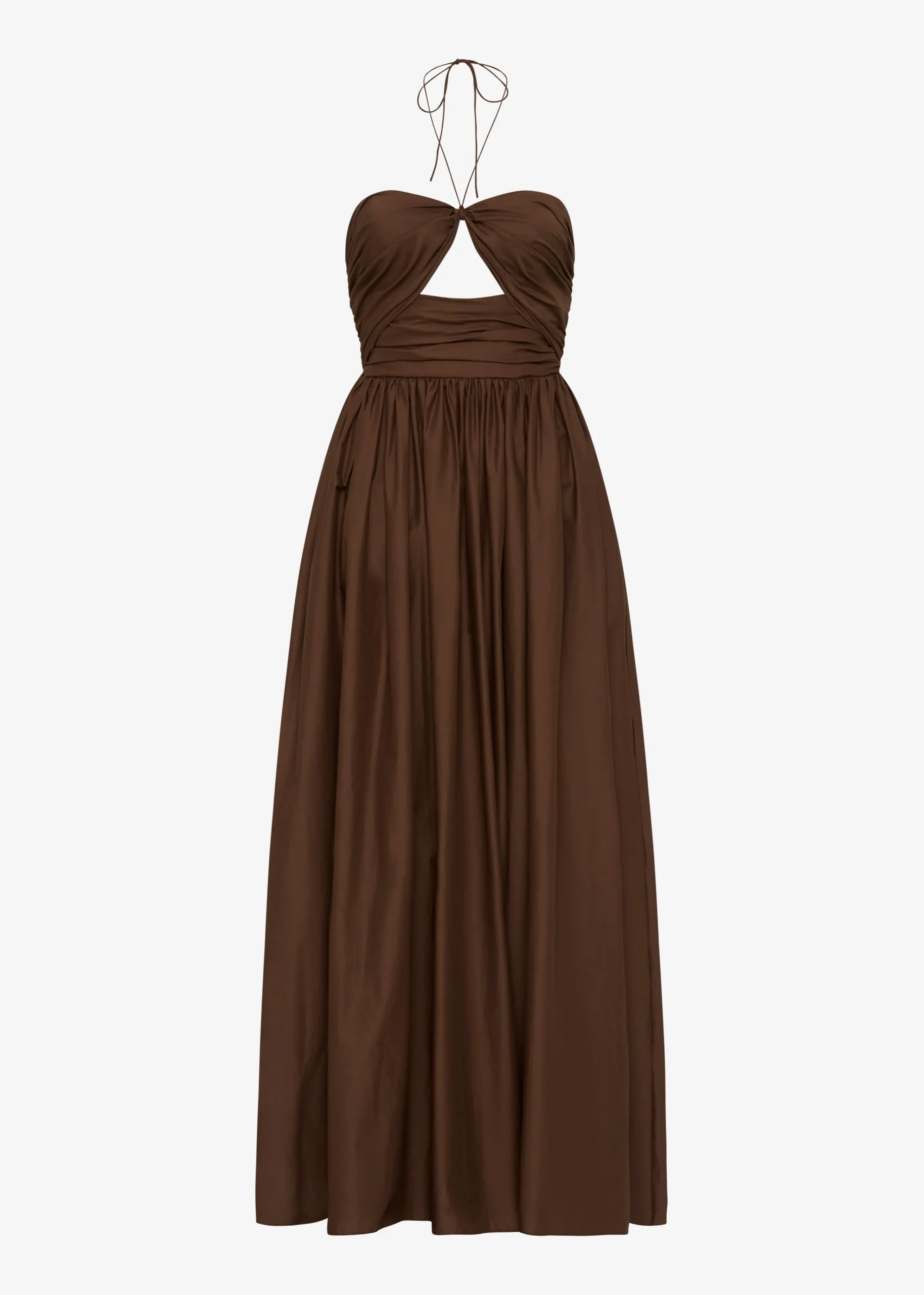 The Frankie Shop Matteau Bandeau Rouched Sundress Sable Discount
