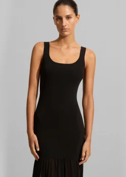 The Frankie Shop Matteau Drop Waist Knit Dress Black Outlet