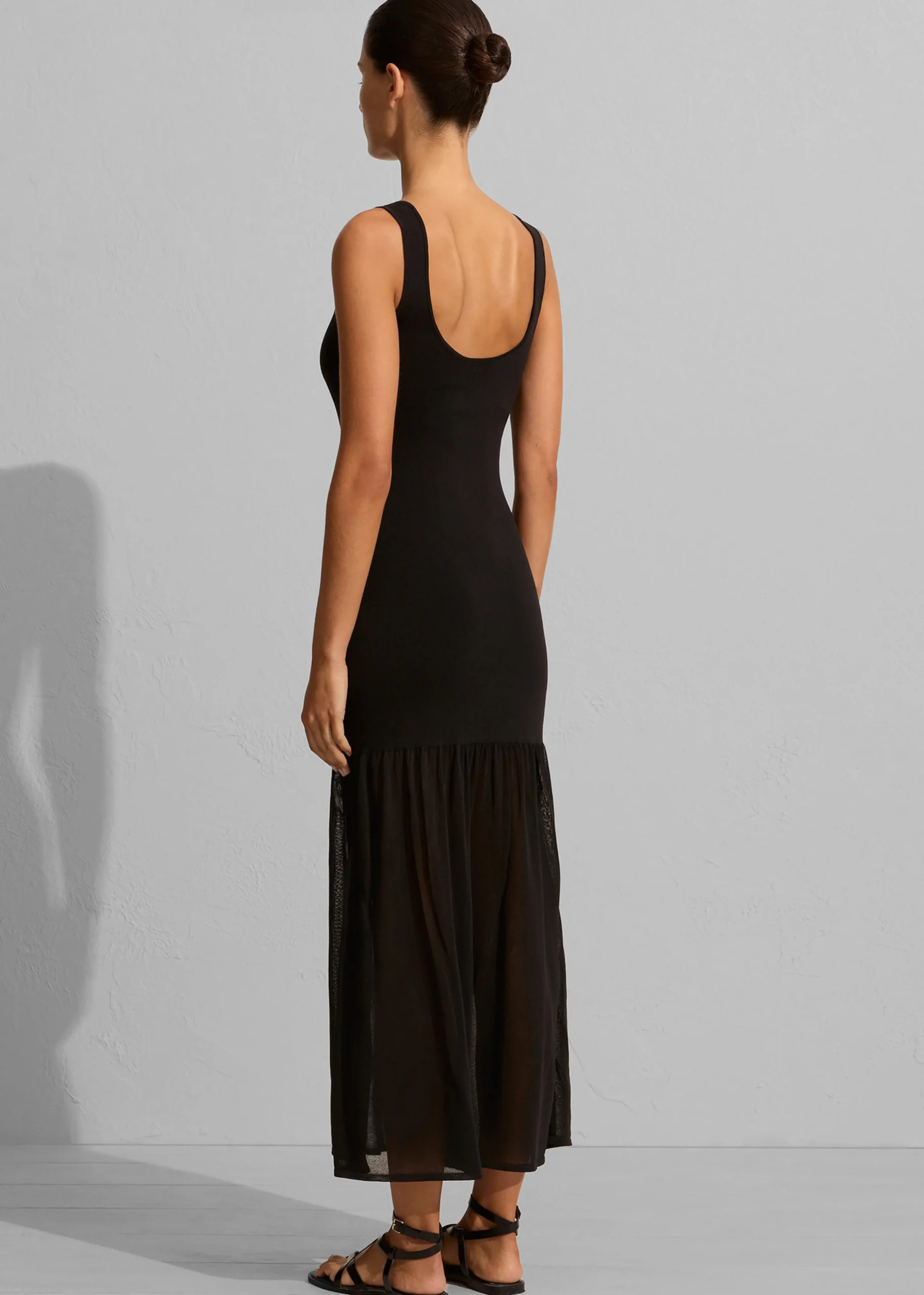 The Frankie Shop Matteau Drop Waist Knit Dress Black Outlet