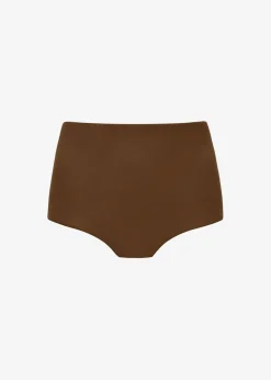 The Frankie Shop Matteau High Waist Bikini Brief Pecan Best